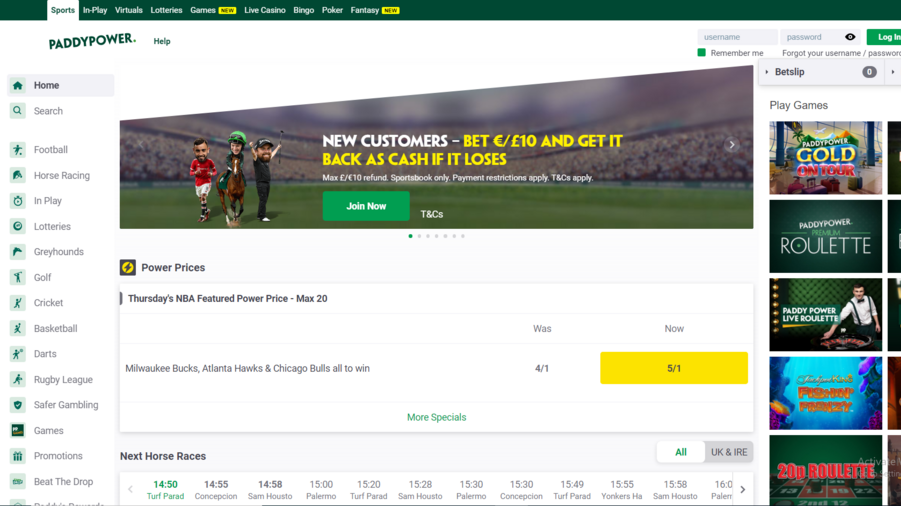 PaddyPower Review screenshot
