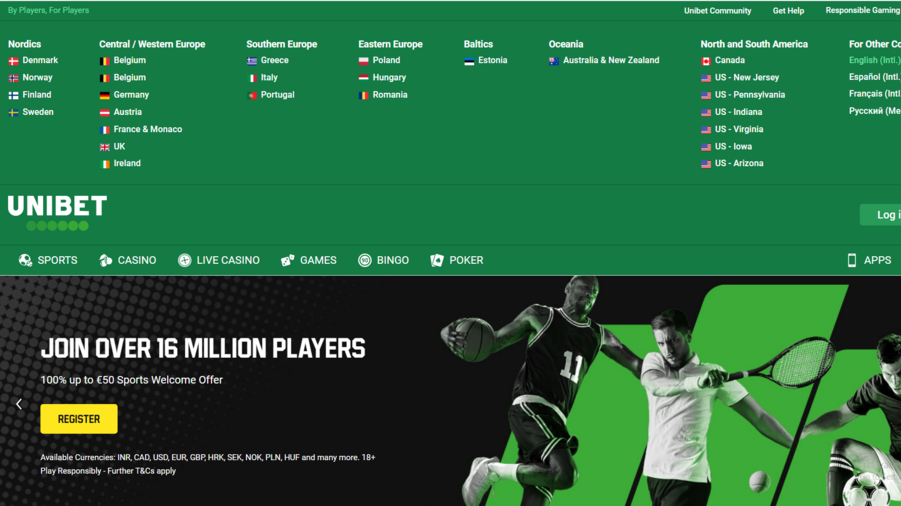 UNIBET Review screenshot