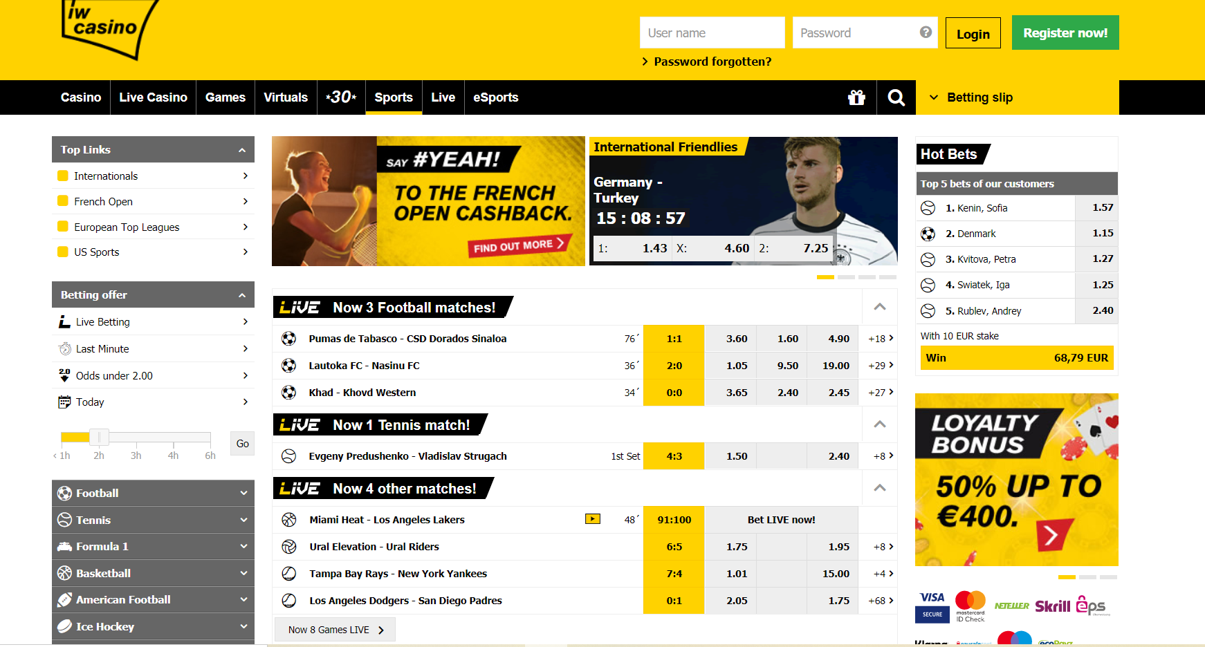 Interwetten screenshot