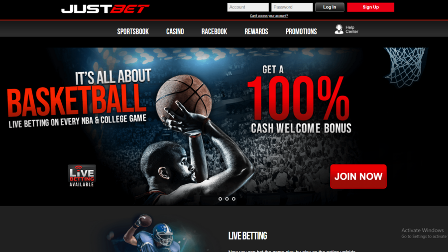 JustBet screenshot