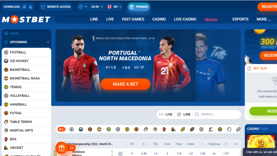 MostBet screenshot