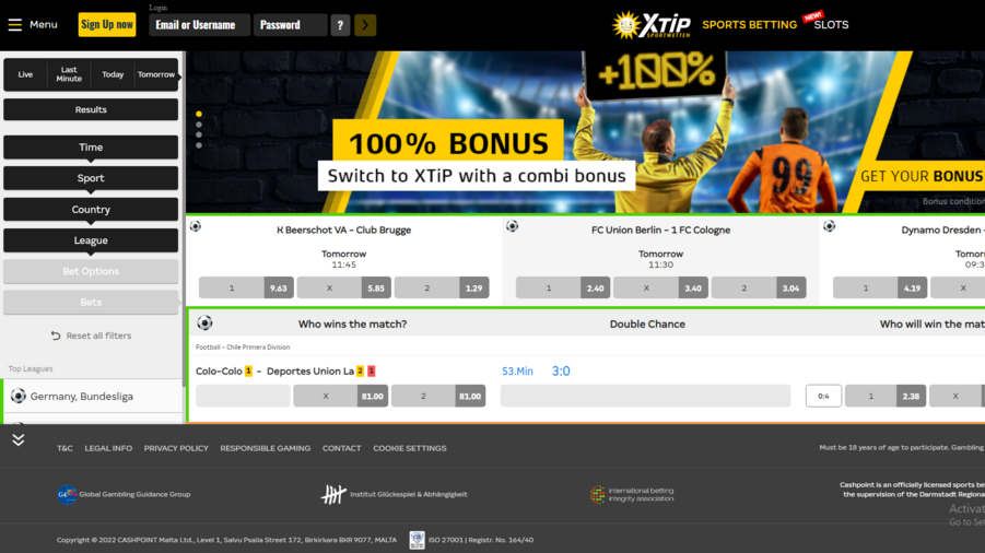 XTiP Sportswetten screenshot