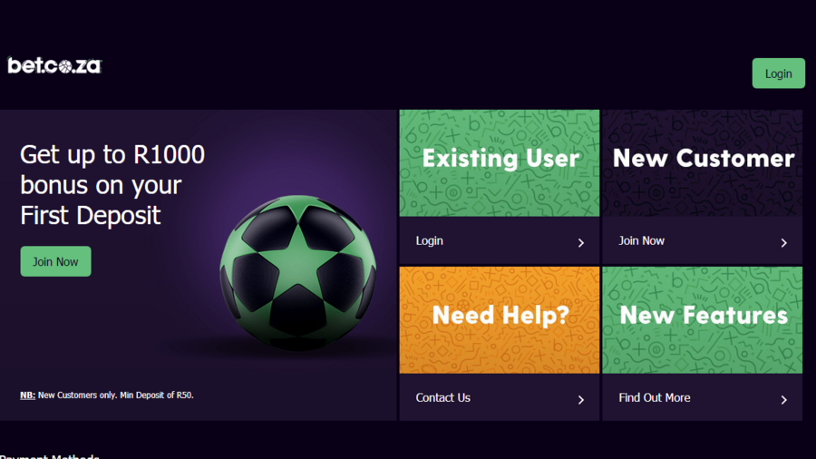 BET.co.za screenshot