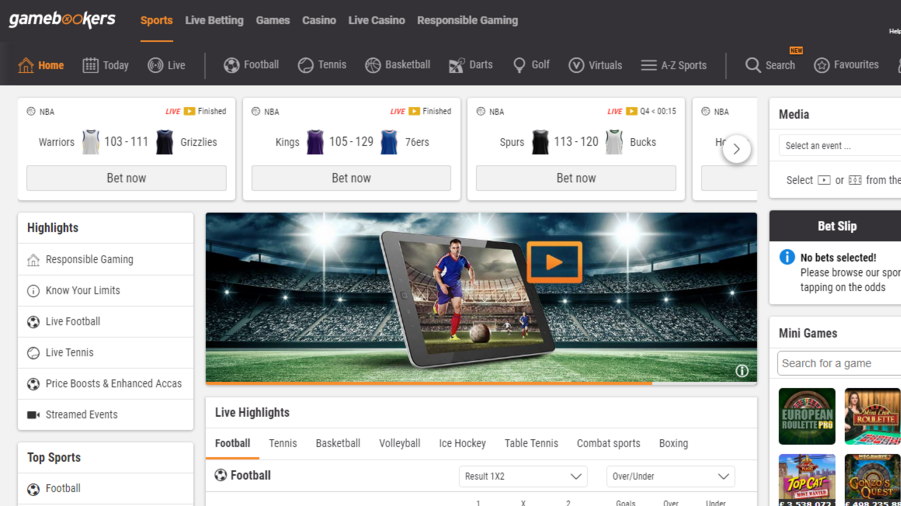 Gamebookers screenshot