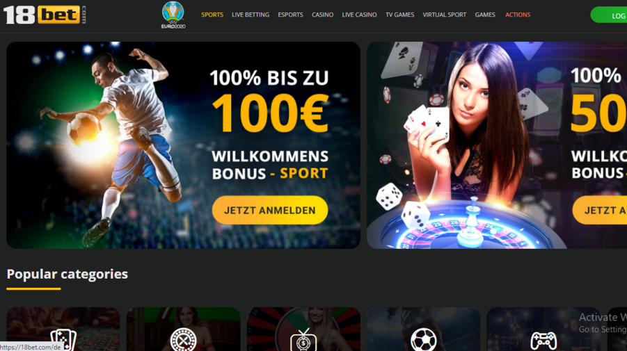 18bet screenshot