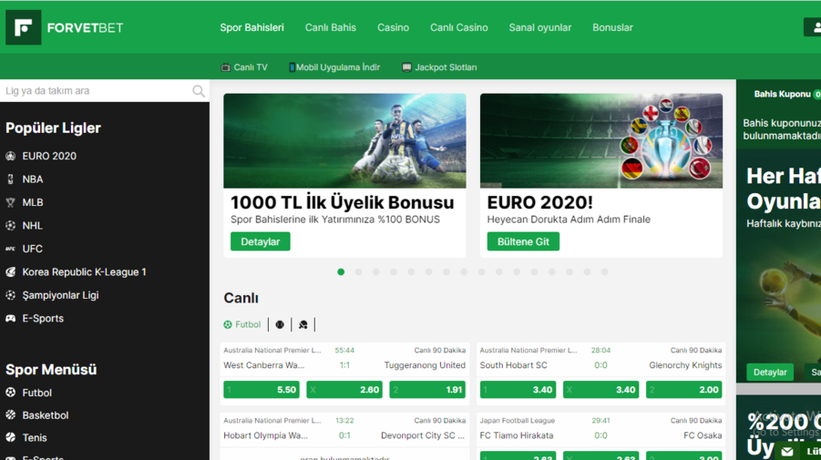 Forvetbet screenshot