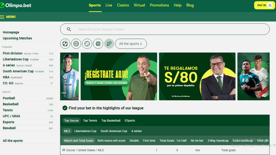 Olimpo.bet screenshot