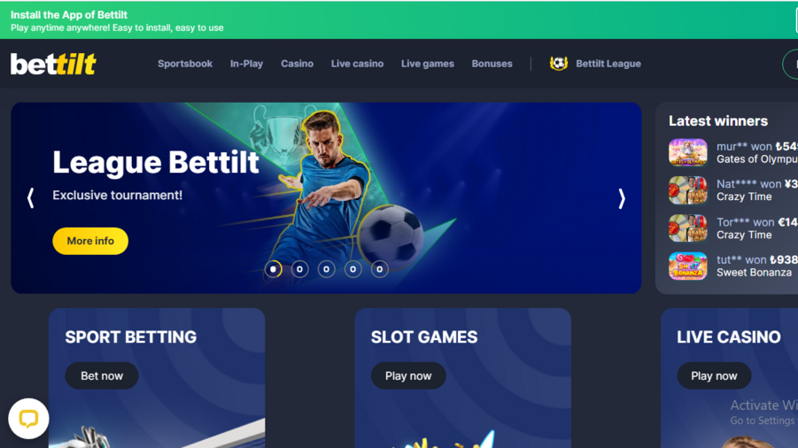 BetTilt screenshot