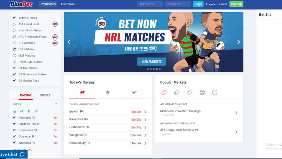 BlueBet screenshot