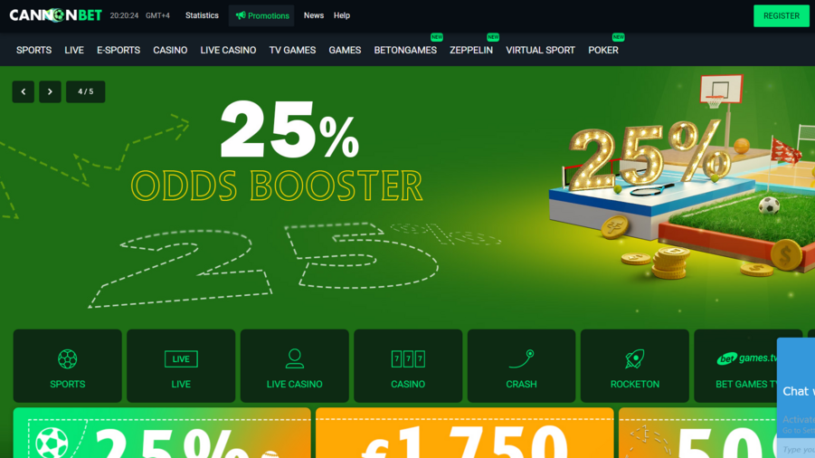 Cannonbet screenshot