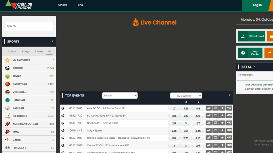 Casa de Apostas screenshot
