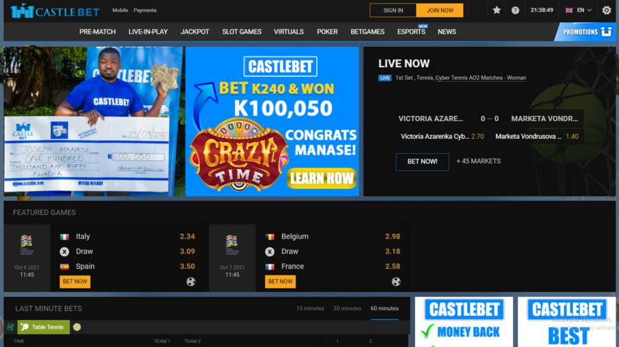 Castlebet screenshot