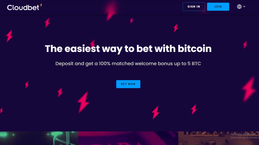 Cloudbet screenshot