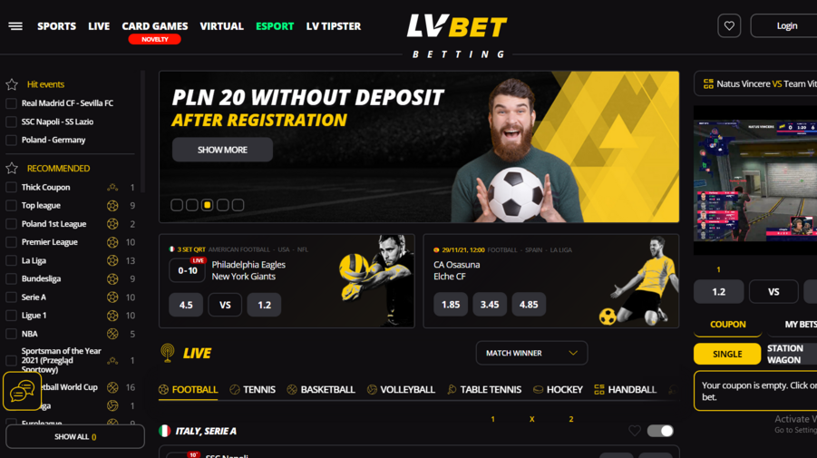 LVbet.pl screenshot