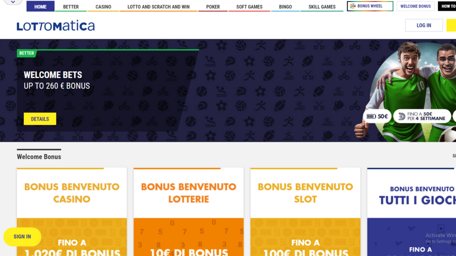 Lottomatica screenshot