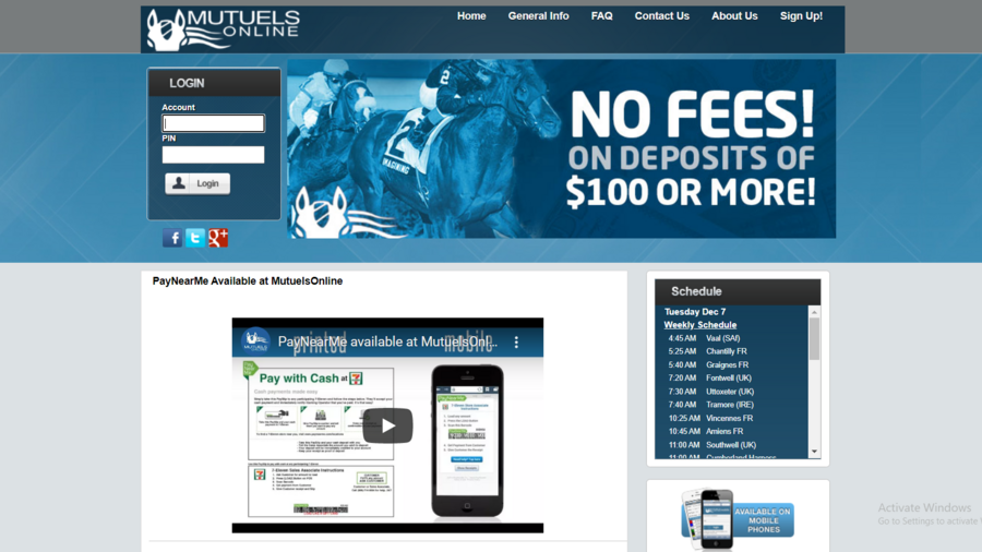 Mutuels Online screenshot