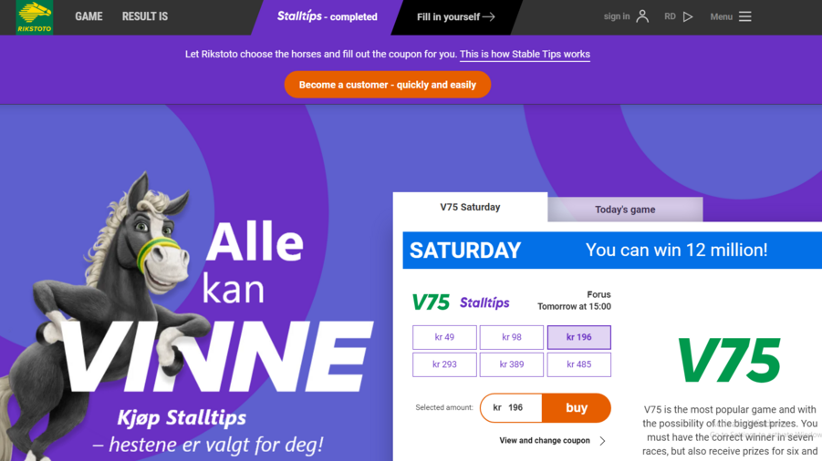 Norsk Rikstoto screenshot