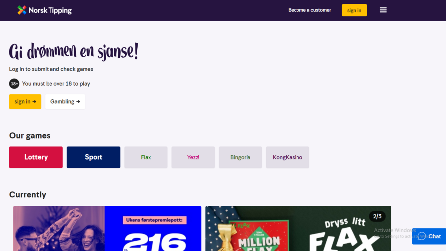 Norsk Tipping screenshot