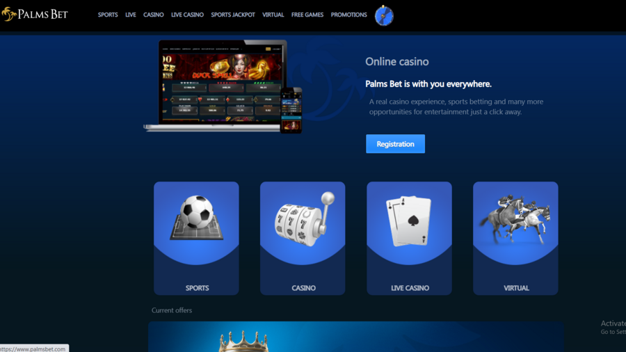 Palms Bet screenshot