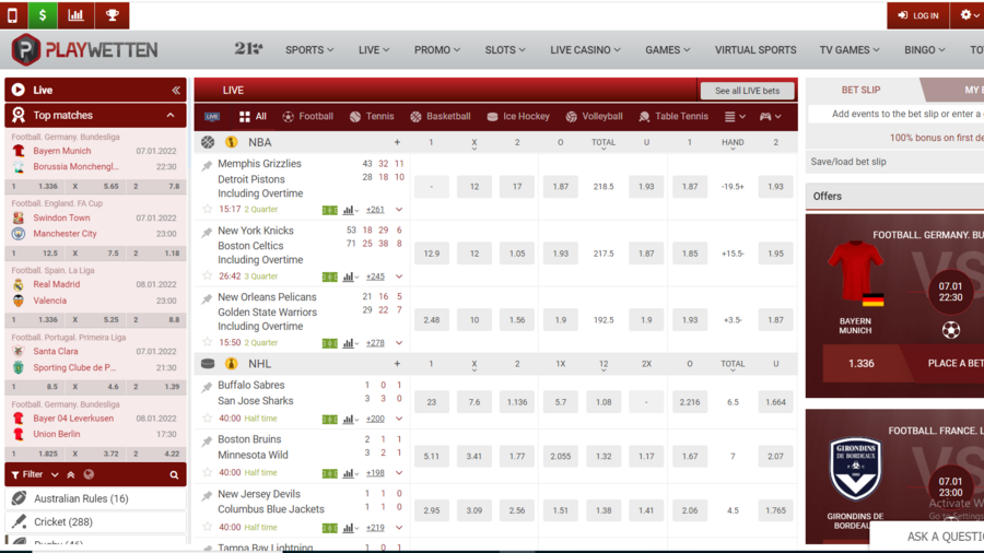 Playwetten screenshot