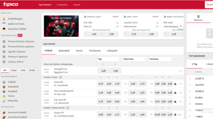 Tipico Online Gaming Review screenshot